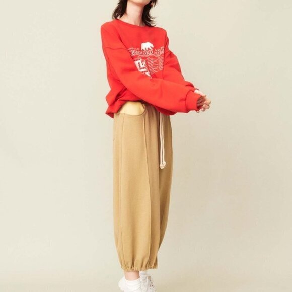 Kijun NEO-STANDARD WILD ROSE JERSEY SKIRT BEIGE SIZE S KOREAN BRAND - Picture 4 of 13